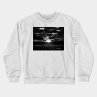 Here Comes The Sun - Black And White Crewneck Sweatshirt